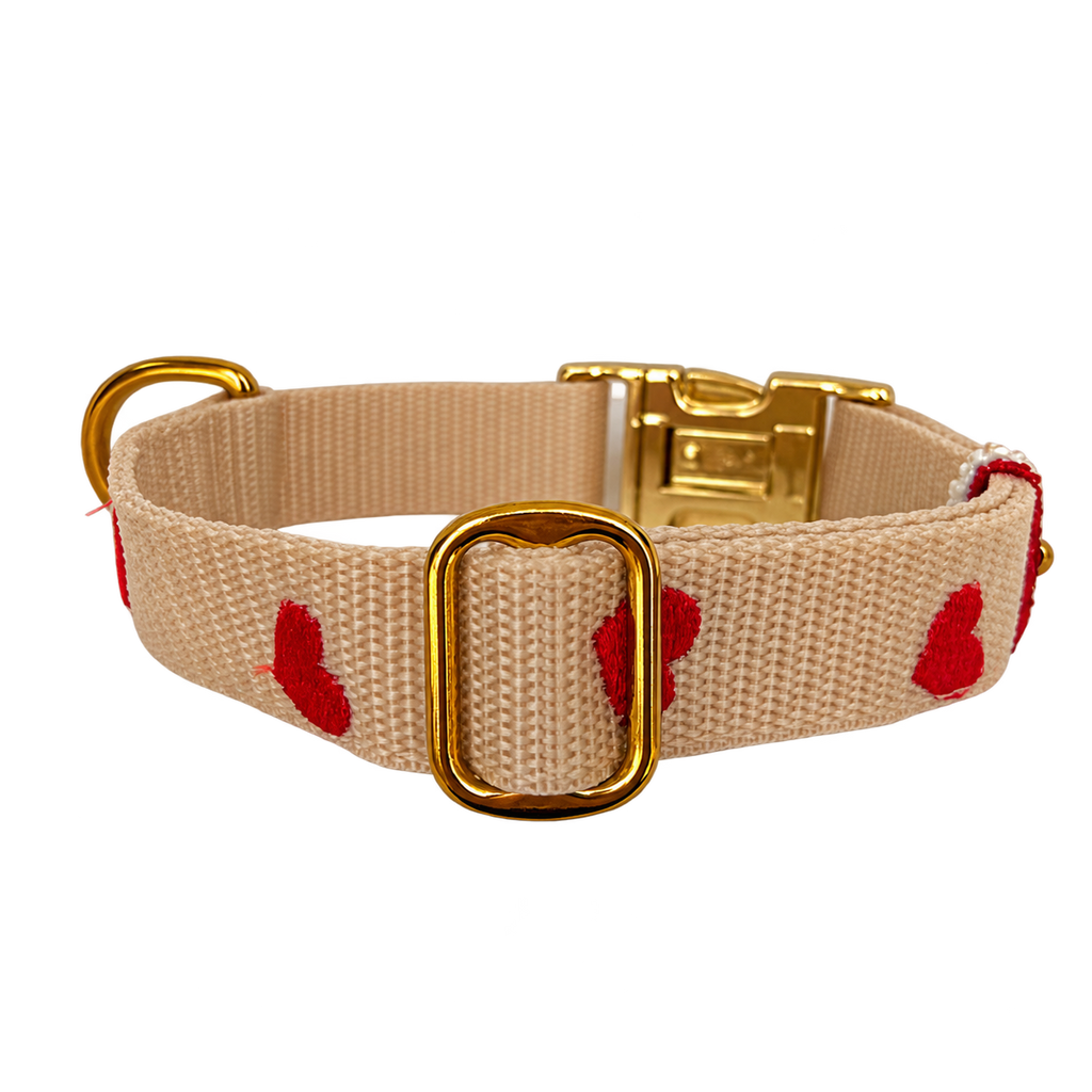 Halsband Frieda Rot | Creme