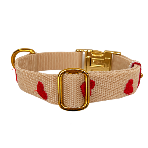 Halsband Frieda Rot | Creme
