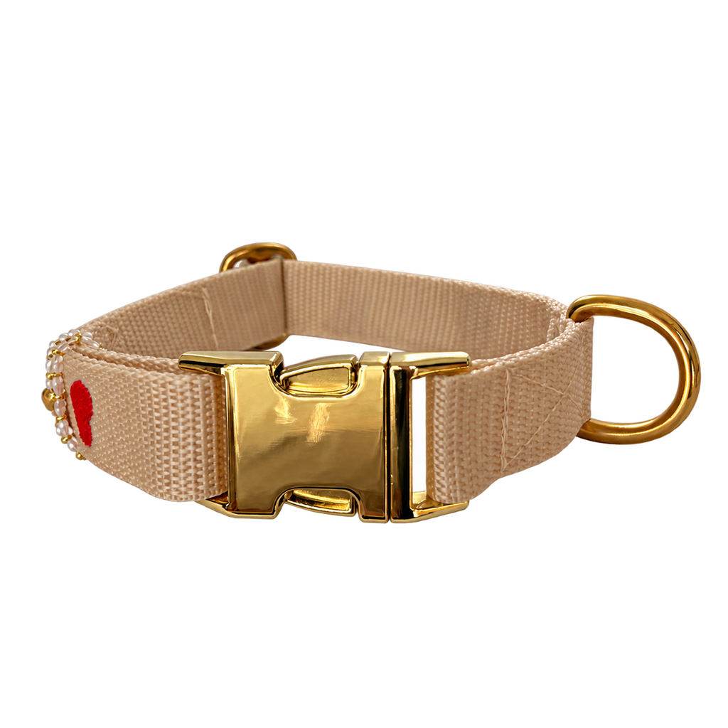 Halsband Frieda Rot | Creme