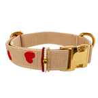 Halsband Frieda Rot | Creme
