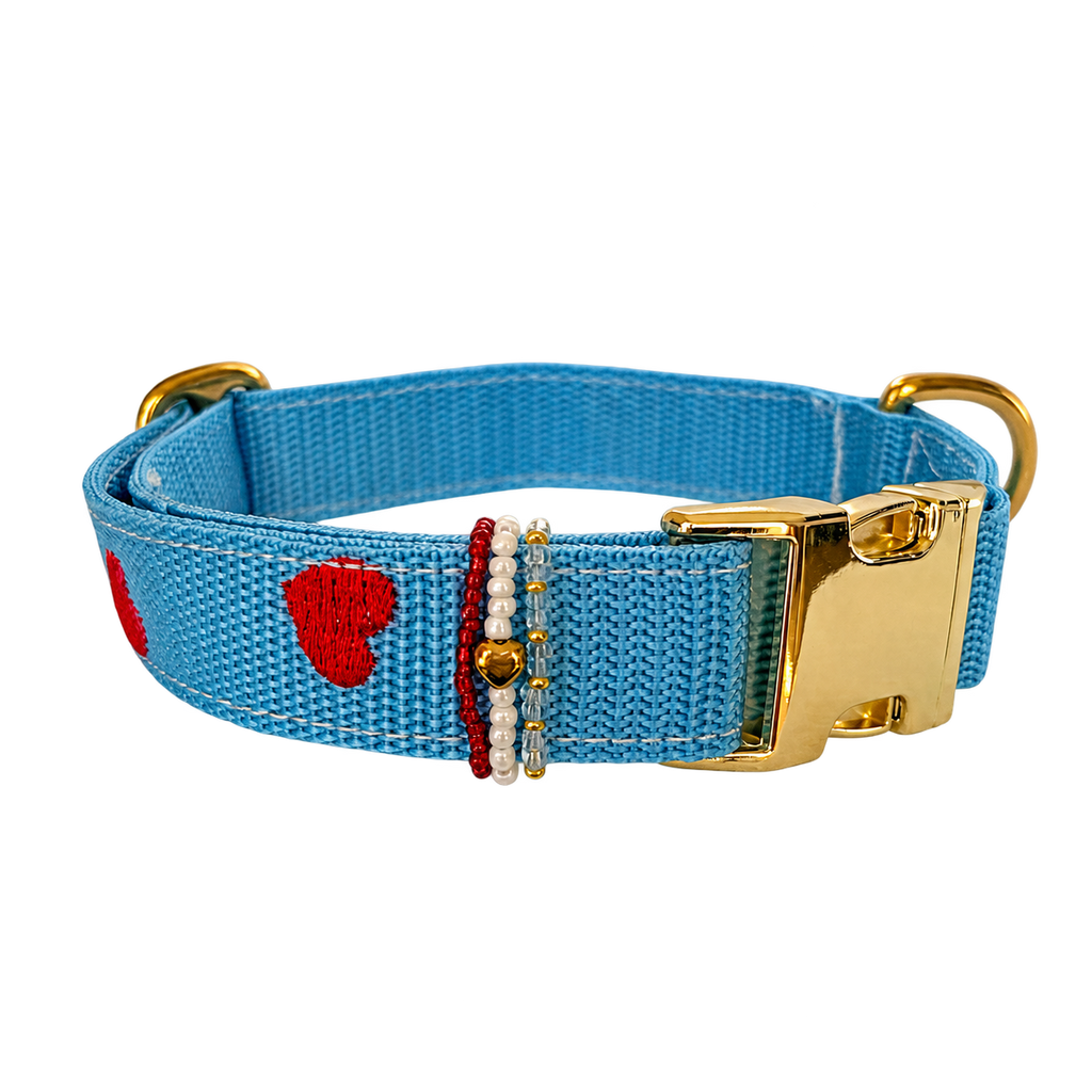 Halsband Frieda Rot | Blau