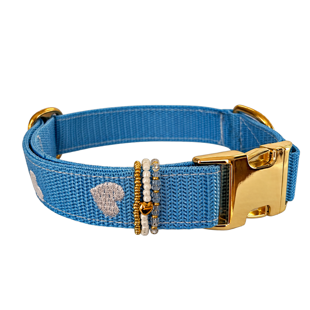 Halsband Frieda Weiß | Blau